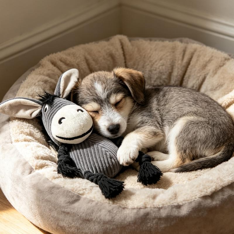 Indestructible Dog Chew Toy - ペット用ロバのキャラクターぬいぐるみ。鳴るおもちゃ付きで壊れにくく、小型犬用のアクセサリーとしても使える。動物用ロープおもちゃ、犬用歯磨きおもちゃ、子犬用おもちゃ。