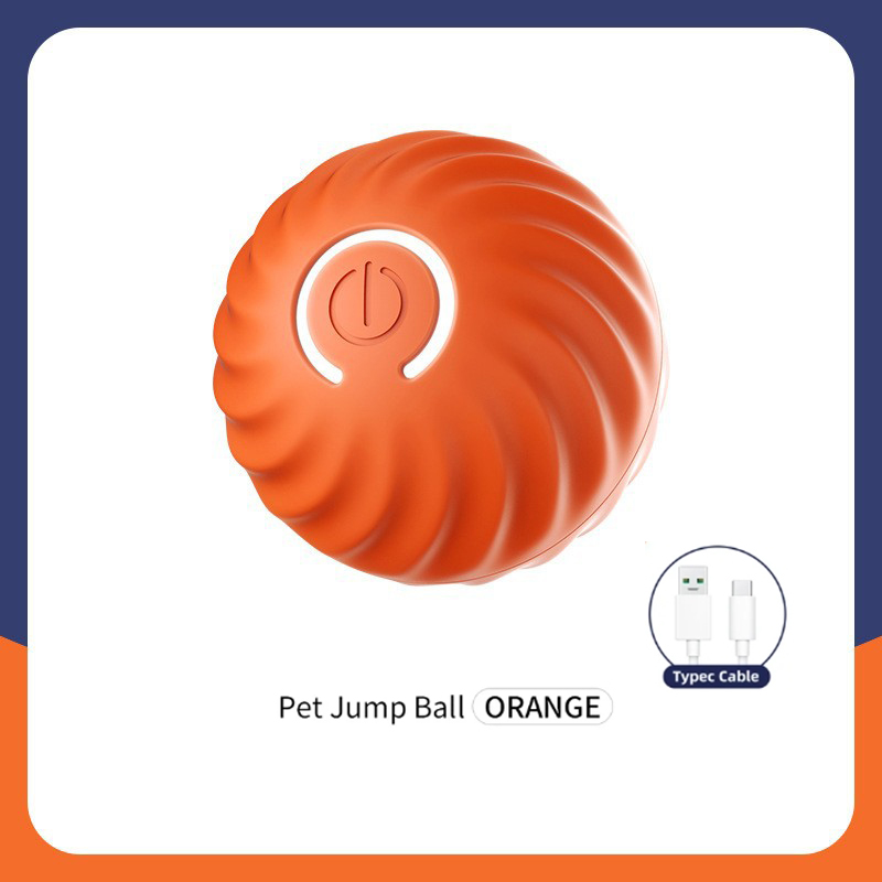 Automatic Moving Dog Ball - USB充電式自動跳ねるペットボール、犬猫子犬用インタラクティブ電動おもちゃ、誕生日プレゼント