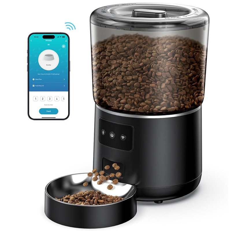 Pet Feeders - ペット用自動給餌器 4L スマートアプリ対応 リモート操作 WiFi接続 録画機能付き