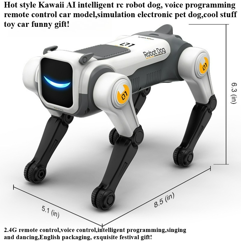 Dog Toys - クールなおもちゃの車、面白いギフト-ホットで可愛いAIインテリジェントRCロボット犬、リモコンカー、電子ペット犬、子供向けRCカーのおもちゃ
