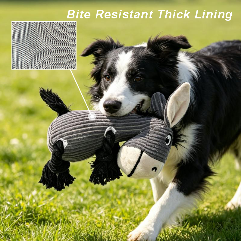 ペット用ロバのキャラクターぬいぐるみ。鳴るおもちゃ付きで壊れ - Indestructible Dog Chew Toy のレビューと価格