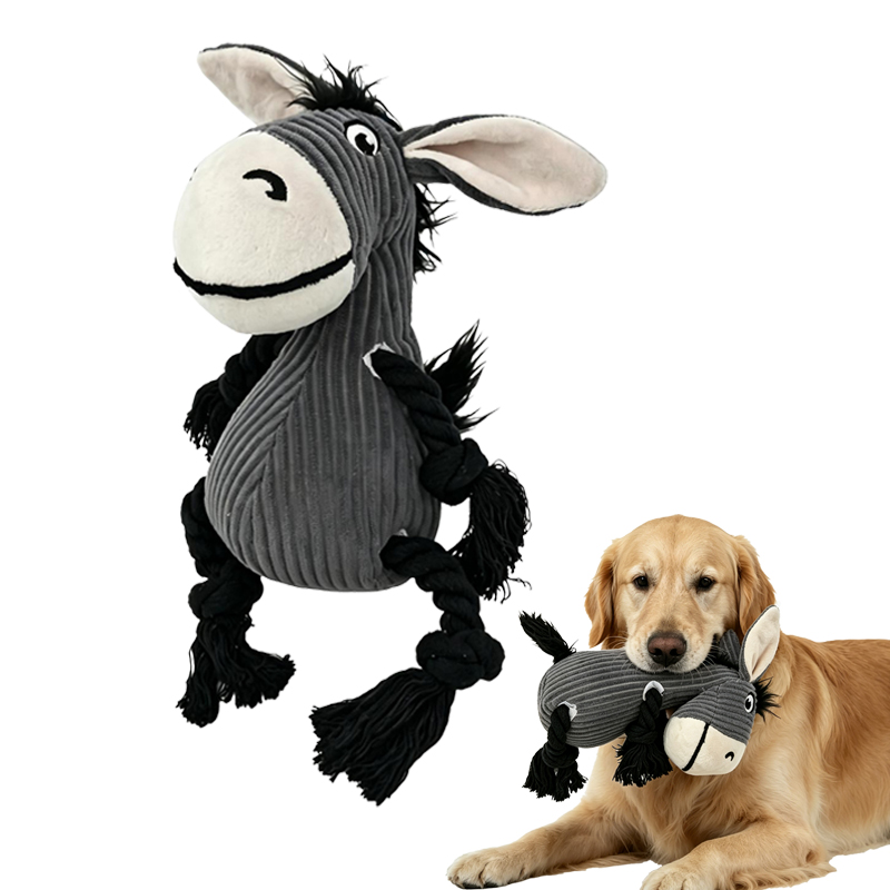 ペット用ロバのキャラクターぬいぐるみ。鳴るおもちゃ付きで壊れ - Indestructible Dog Chew Toy のレビューと価格