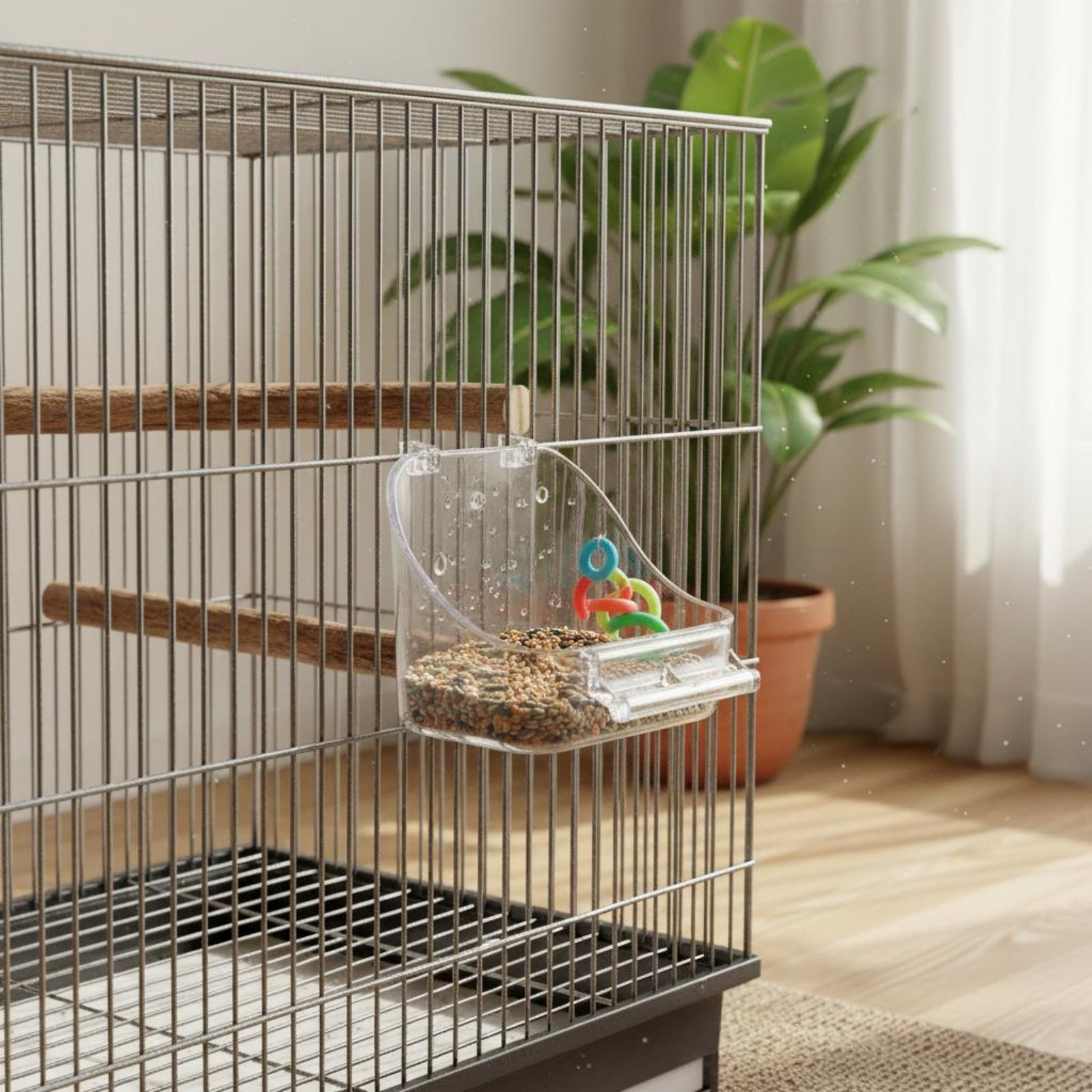 鳥用フードボウル 取り外し可能なエンクロージャー付き フード - Pet Feeders のレビューと価格