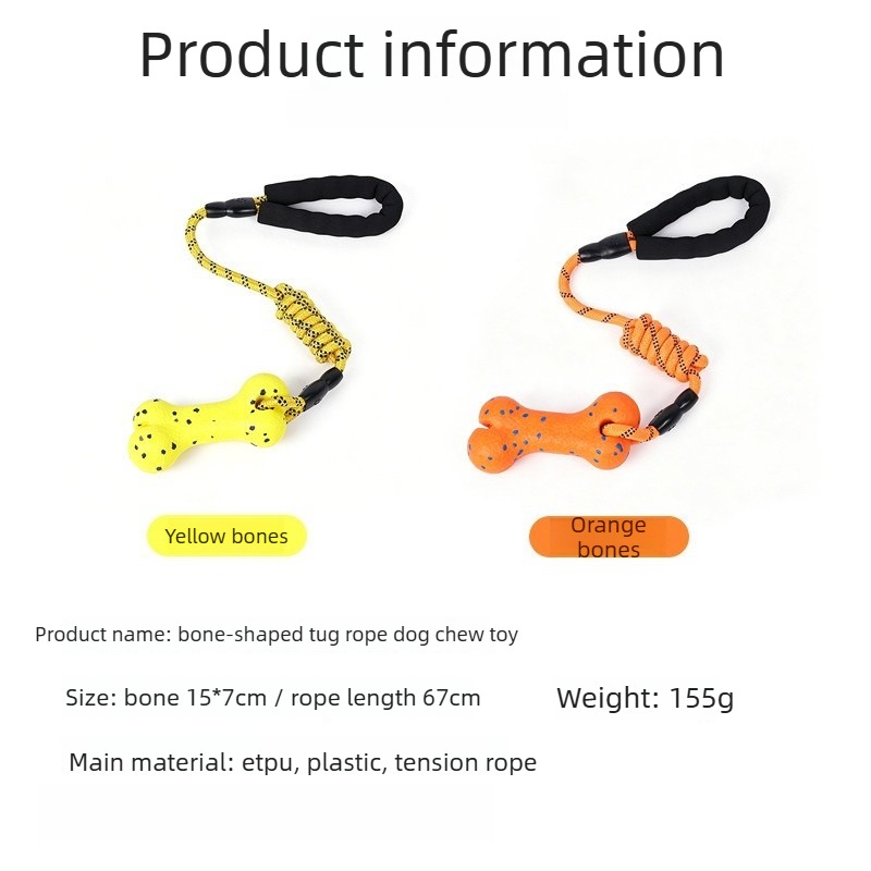 丈夫な犬用ロープおもちゃ、ETPU製、骨型、耐久性に優れ、歯 - Dog Rope Toy Aggressive Chewers のレビューと価格