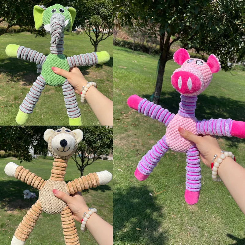 大型犬用の破壊不可能な鳴き笛入りおもちゃ、柔らかいぬいぐるみ - Indestructible Dog Chew Toy のレビューと価格