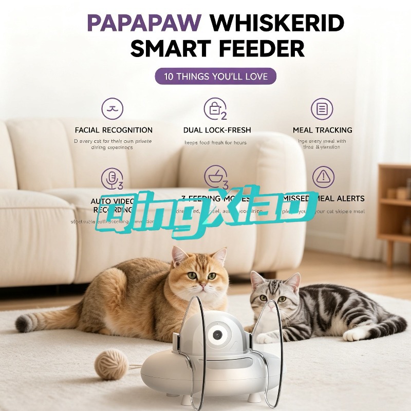 AIスマートキャットフィーダー、顔認識機能搭載、複数猫対応、 - Pet Feeders のレビューと価格