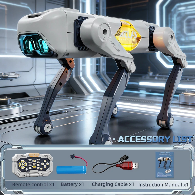 新しいAIキッズAIロボット犬のおもちゃ、音声＆リモコン操作 - Dog Toys のレビューと価格