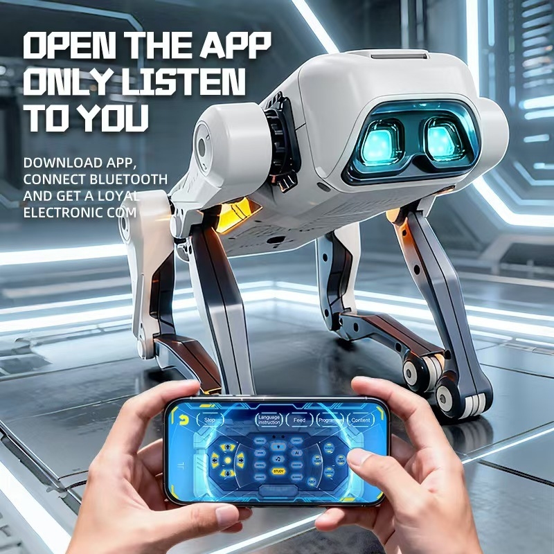 新しいAIキッズAIロボット犬のおもちゃ、音声＆リモコン操作 - Dog Toys のレビューと価格