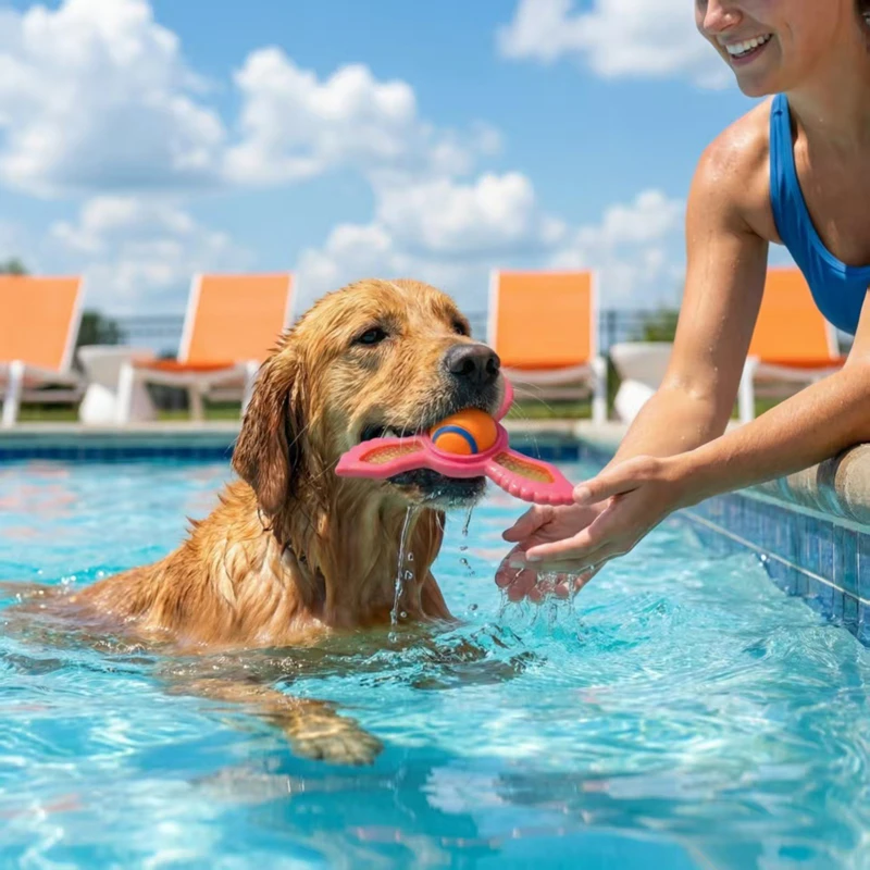 犬用インタラクティブフローティングフライディスク防水フェッチ - Flying Disc Dog Training Toy のレビューと価格