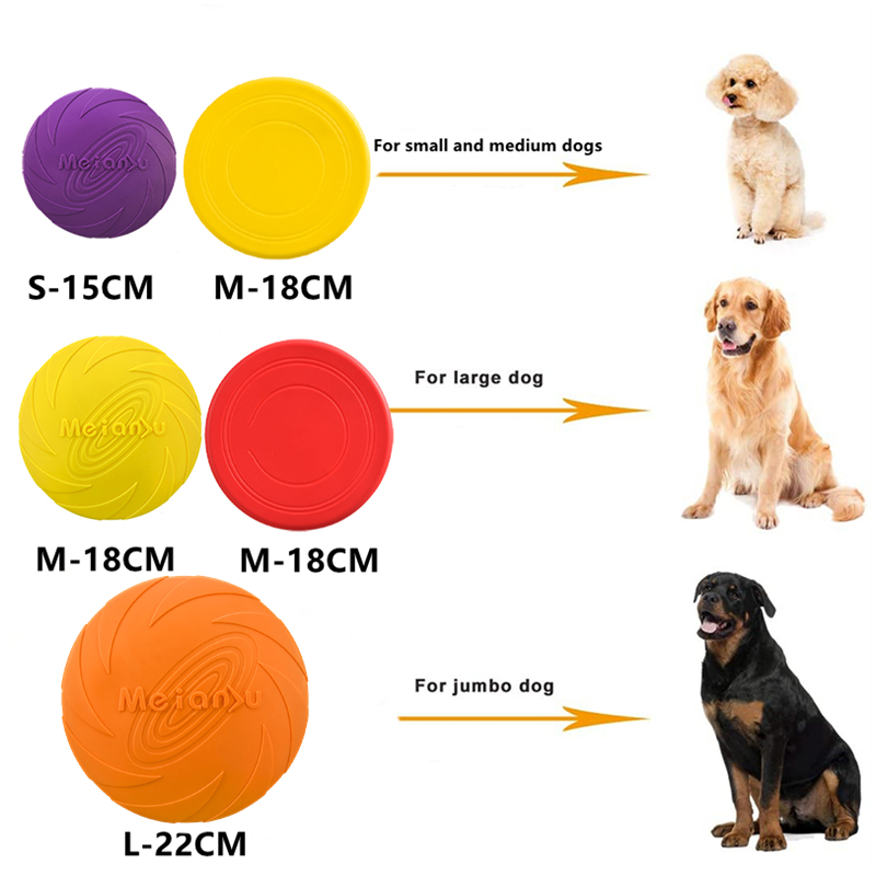 犬や猫が噛んでも壊れにくい、インタラクティブなシリコン製フラ - Flying Disc Dog Training Toy のレビューと価格