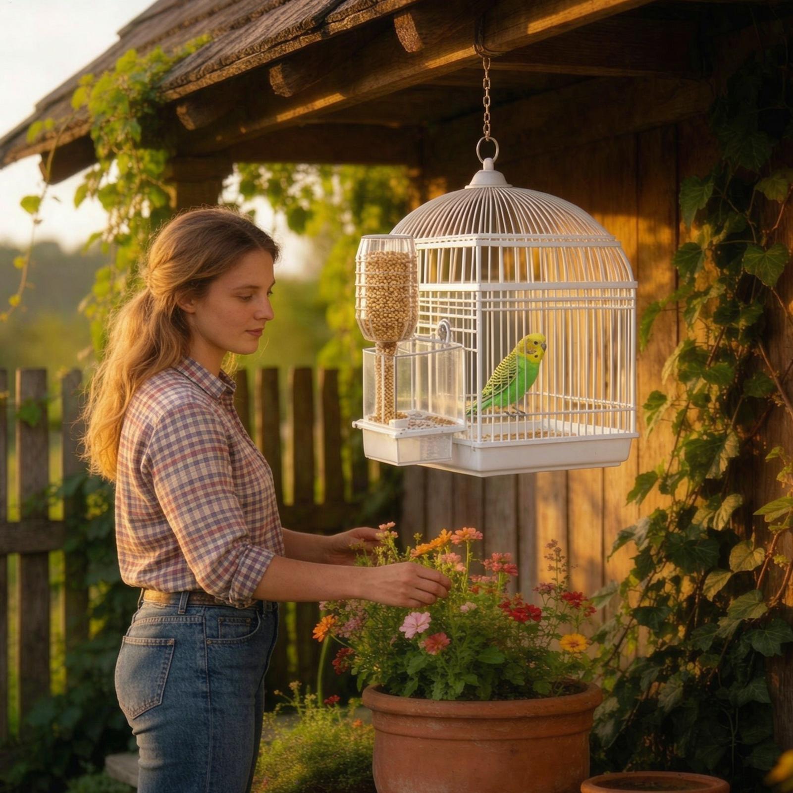 鳥かご用自動給餌器。オウム、コッカティエル、コンユール、マカ - Pet Feeders のレビューと価格