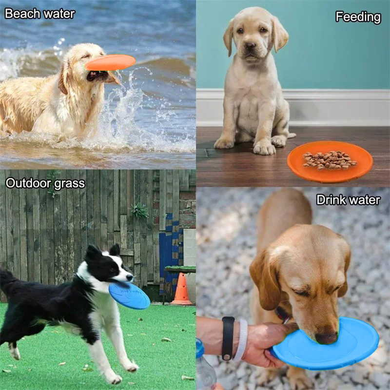 マルチカラーフリスビー犬のおもちゃ 22 センチメートルシリ - Flying Disc Dog Training Toy のレビューと価格