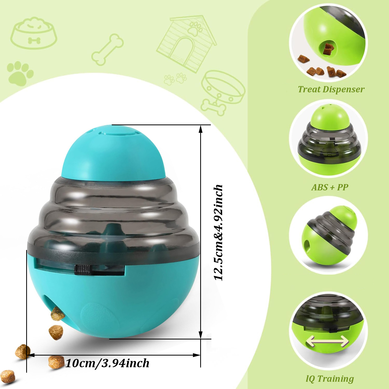 犬インタラクティブフードディスペンサーおもちゃ小型犬猫ペット - Dog Puzzle Feeder Toy のレビューと価格