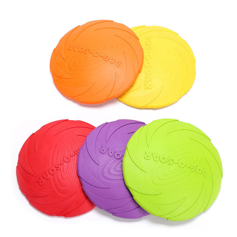ゴムペット犬フライングディスクソーサーおもちゃ小中面白い犬子 - Flying Disc Dog Training Toy のレビューと価格