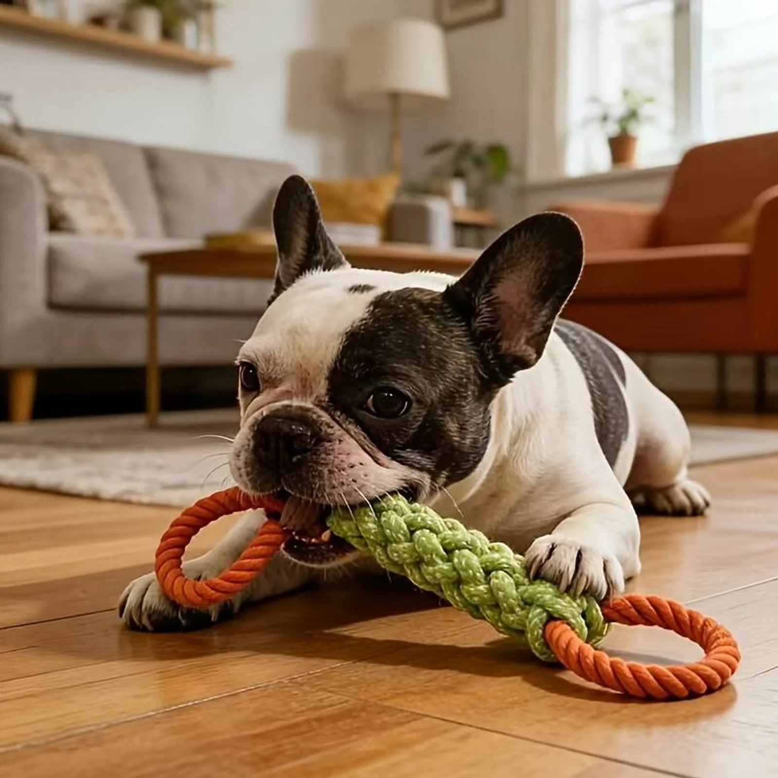 丈夫な犬用ロープ結び目おもちゃ、犬用噛むロープおもちゃ、ペッ - Indestructible Dog Chew Toy のレビューと価格