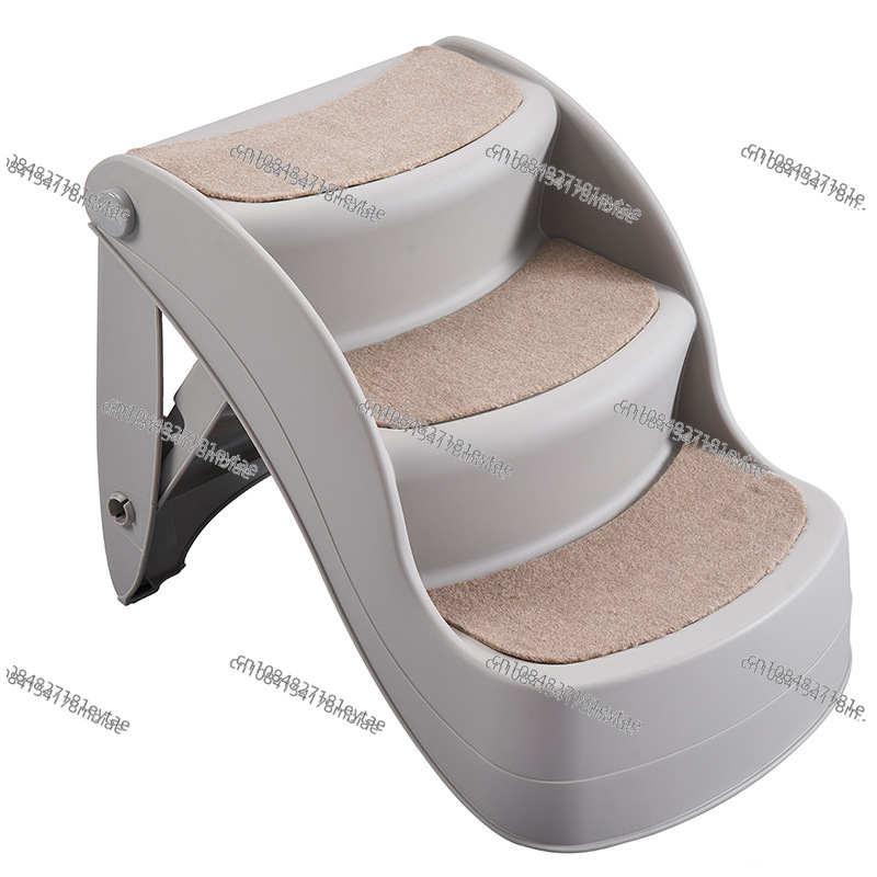 折りたたみ式ペット用階段 犬 猫 小動物用 滑り止めプラスチ - Pet Beds のレビューと価格