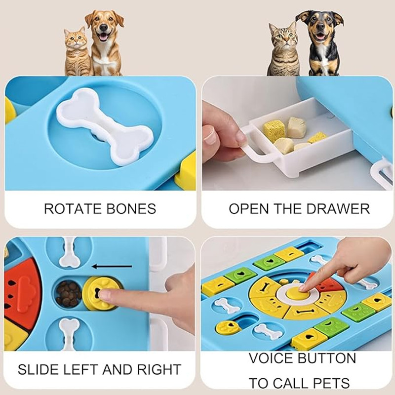 犬猫用インタラクティブパズルおもちゃ（大型犬、中型犬、小型犬 - Dog Puzzle Feeder Toy のレビューと価格