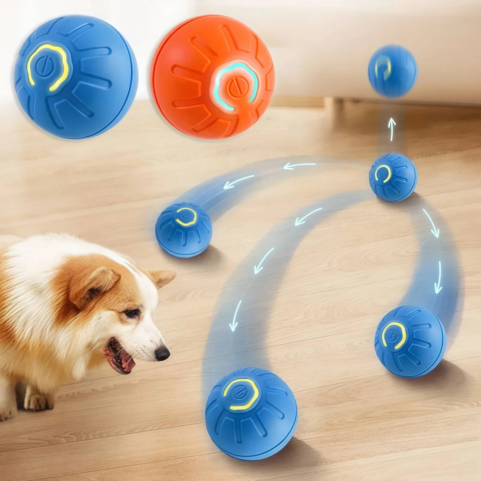 スマートドッグトイボール 電子インタラクティブペットトイ 動 - Automatic Moving Dog Ball のレビューと価格