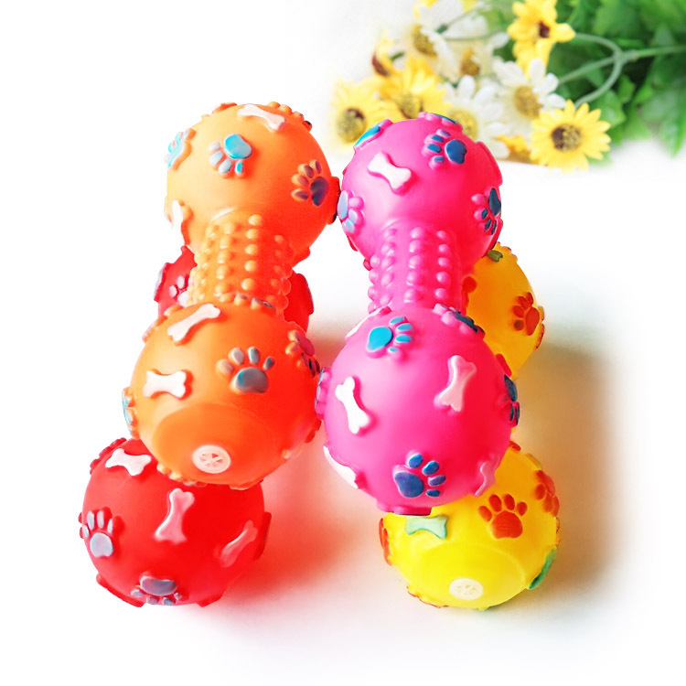 新しいペット用犬のおもちゃ - ダンベルと骨の形をした噛むお - Teeth Cleaning Dog Chew Bone のレビューと価格