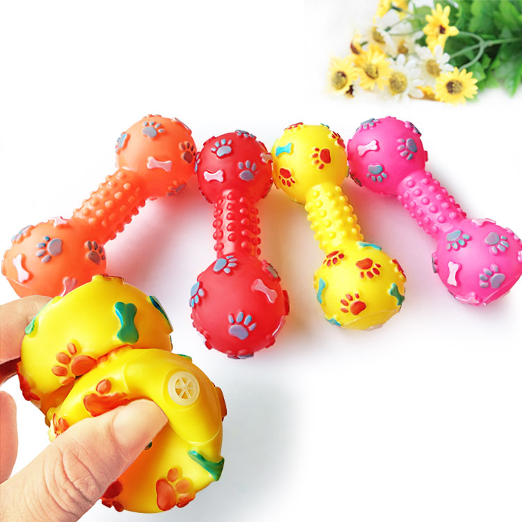 新しいペット用犬のおもちゃ - ダンベルと骨の形をした噛むお - Teeth Cleaning Dog Chew Bone のレビューと価格