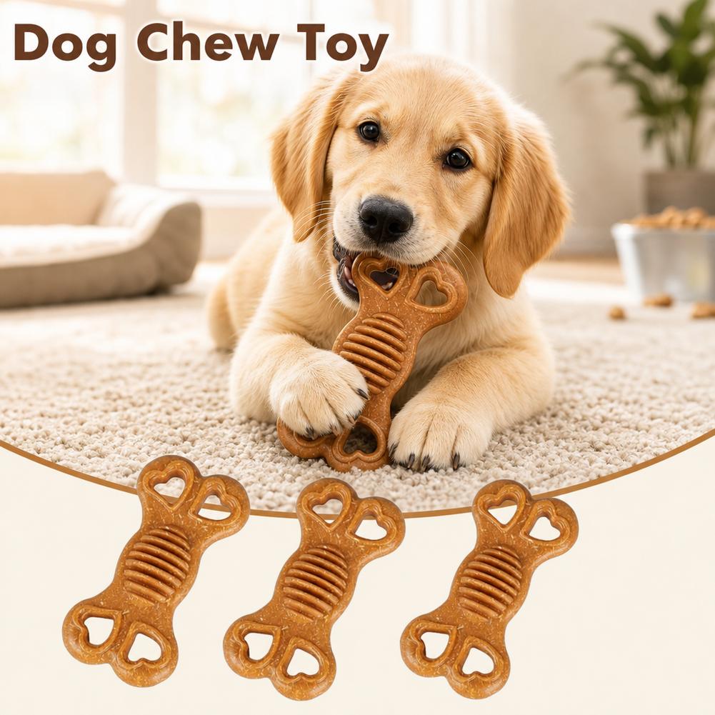 壊れにくい犬用噛むおもちゃ、骨型、噛む力が強い犬向け、歯のク - Teeth Cleaning Dog Chew Bone のレビューと価格