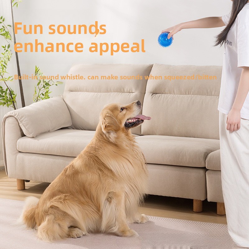 高弾性TPR製 音が鳴る尖った犬用ボール – 噛むと破れない - Indestructible Dog Chew Toy のレビューと価格