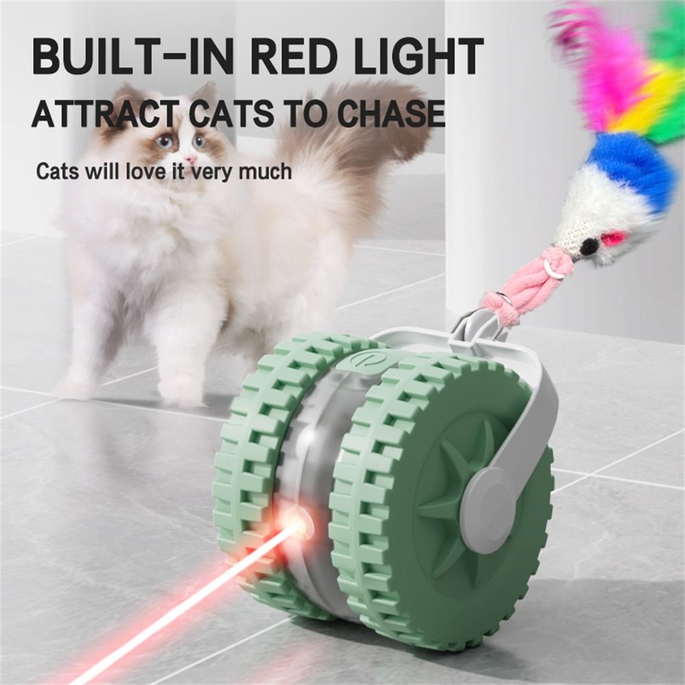 マウスの尻尾型赤外線レーザーおもちゃ、静音回転USB電源式自 - Laser Pointer Cat Toy Automatic のレビューと価格