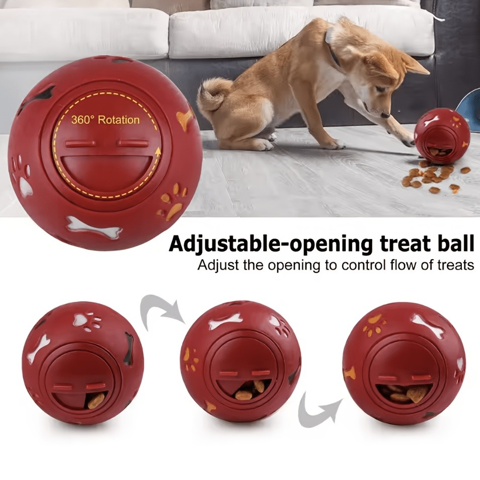 犬用おやつボール、猫と犬用のスローフィーダーフードディスペン - Rubber Treat Dispensing Dog Toy のレビューと価格